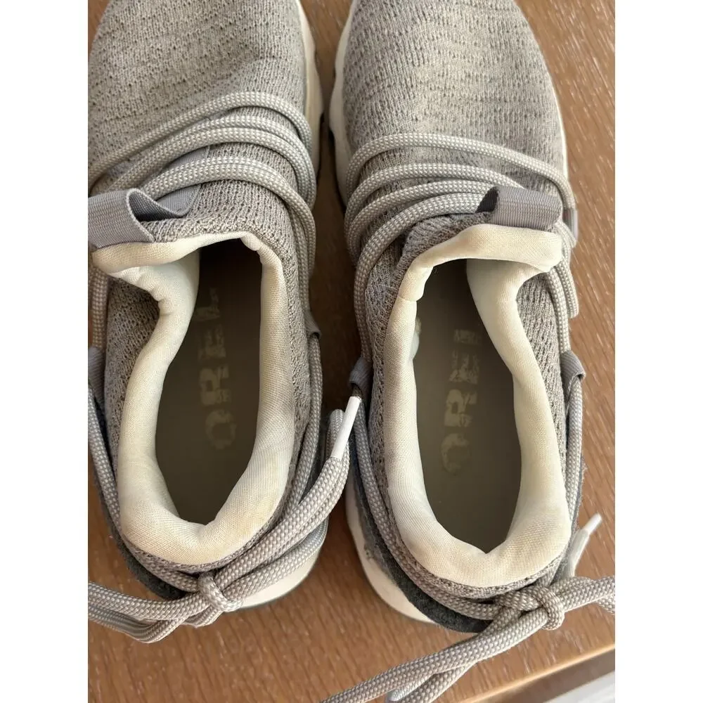 Sorel Kinetic Lace Gray Knit Running Shoes Women's Size 8 Scalloped Sole
